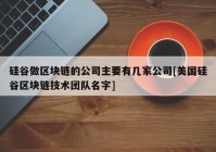 硅谷做区块链的公司主要有几家公司[美国硅谷区块链技术团队名字]